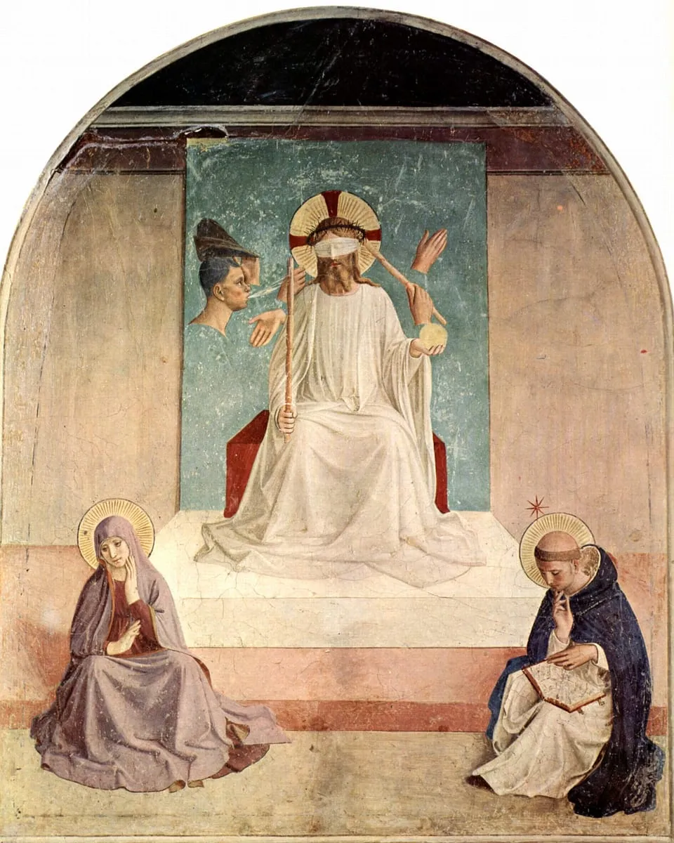 Mocking of Christ (cell 7), Fra Angelico
