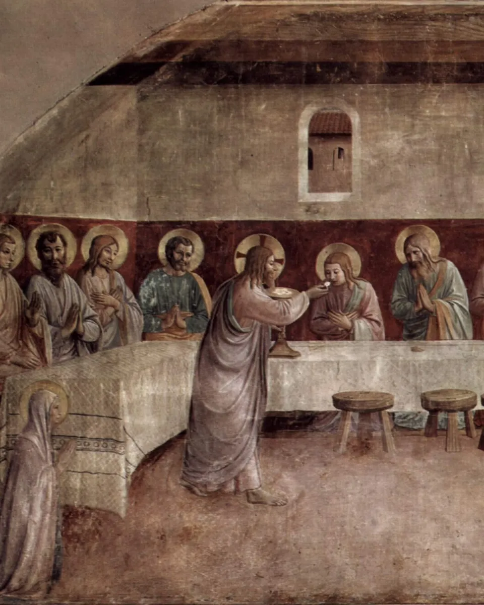 Communion of the Apostles (cell 35), Fra Angelico