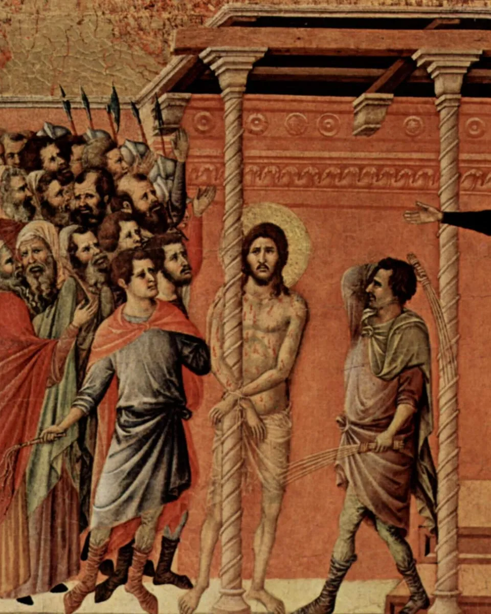Flagellation (Maestà, back), Duccio di Buoninsegna