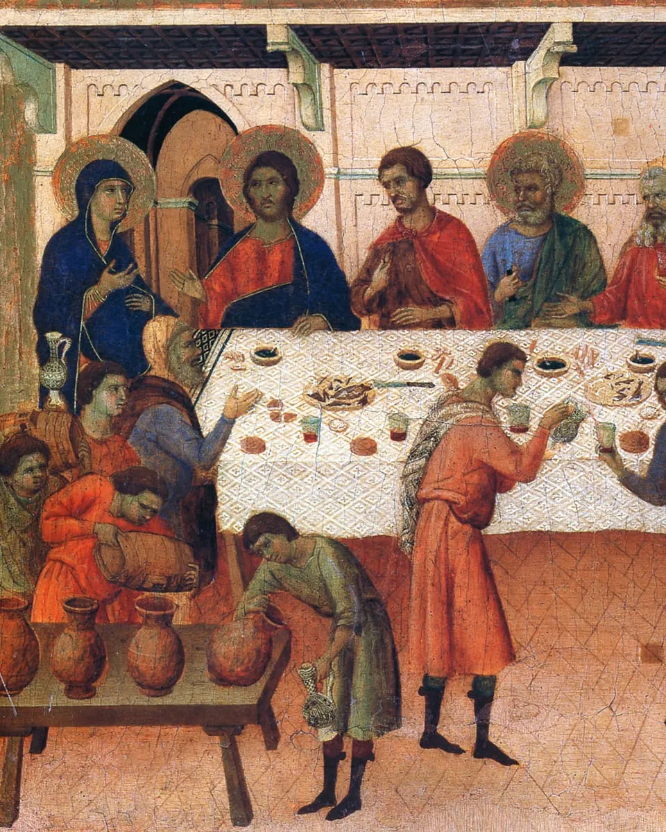 Wedding at Cana (Maestà, back predella), Duccio di Buoninsegna